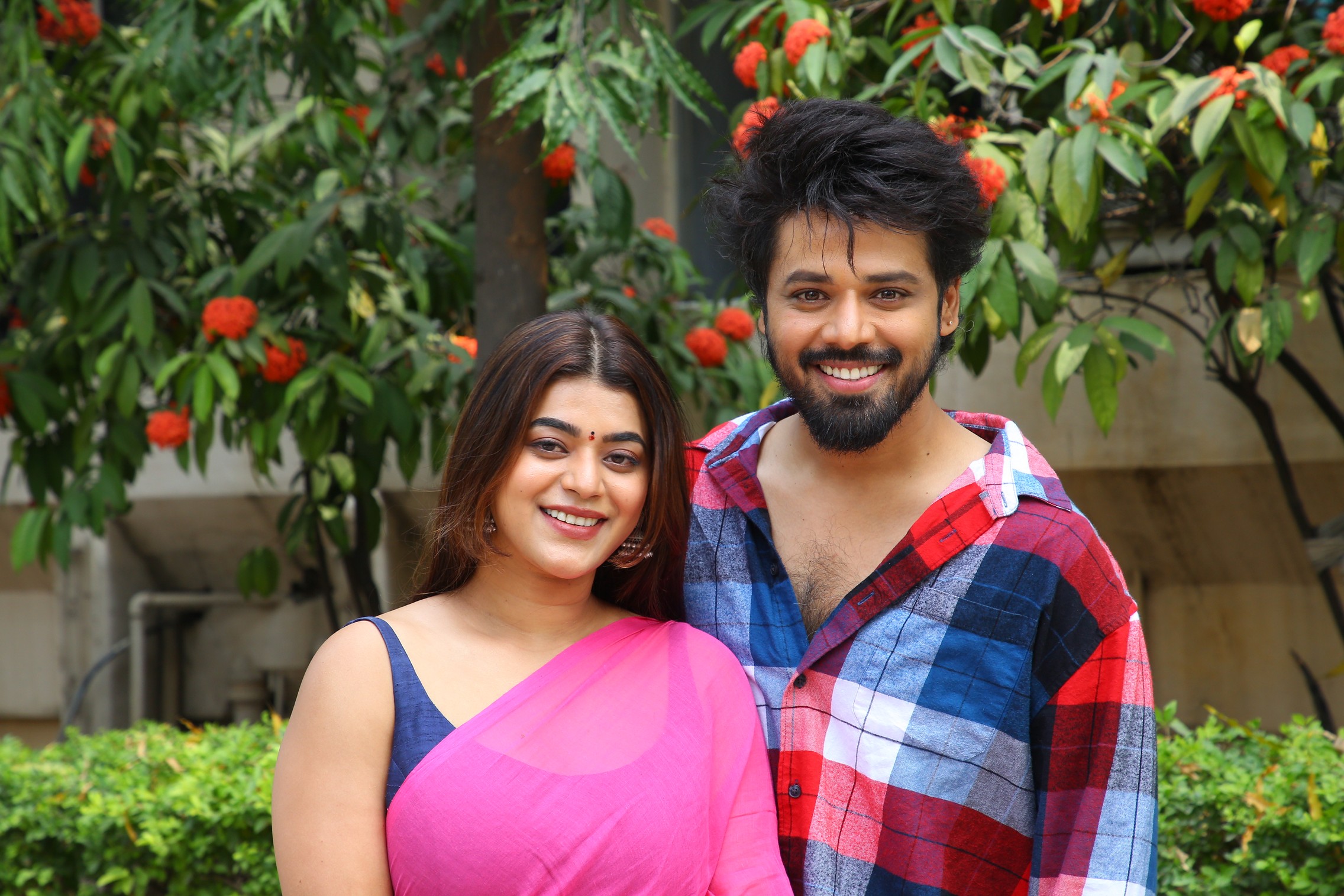 Yaamini Bhaskar and Shree Nandu posing together
