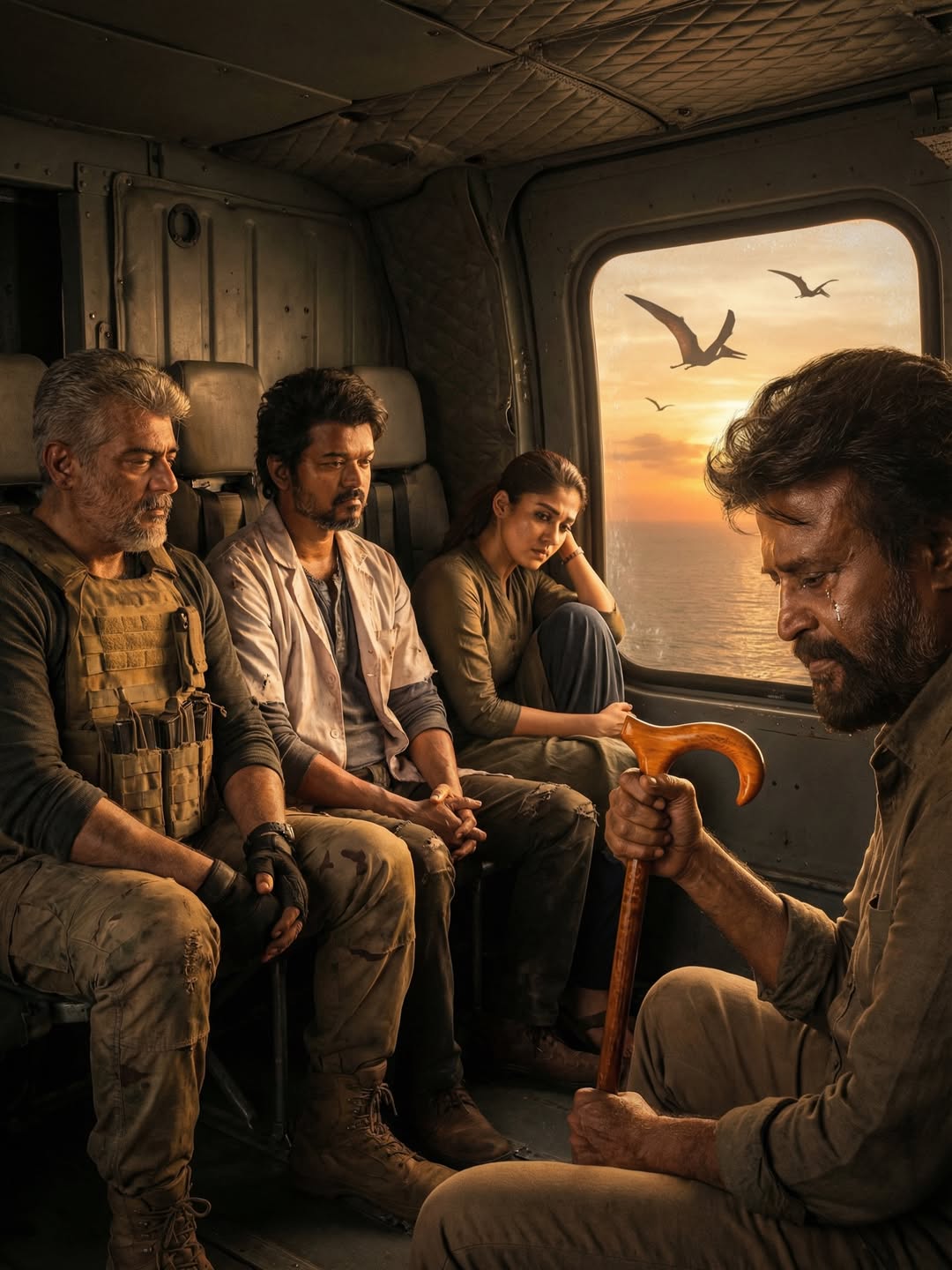 Rajini Ajith Vijay Nayanthara Yogi Babu Stared In Jurassic Park : Tamil AI Photos