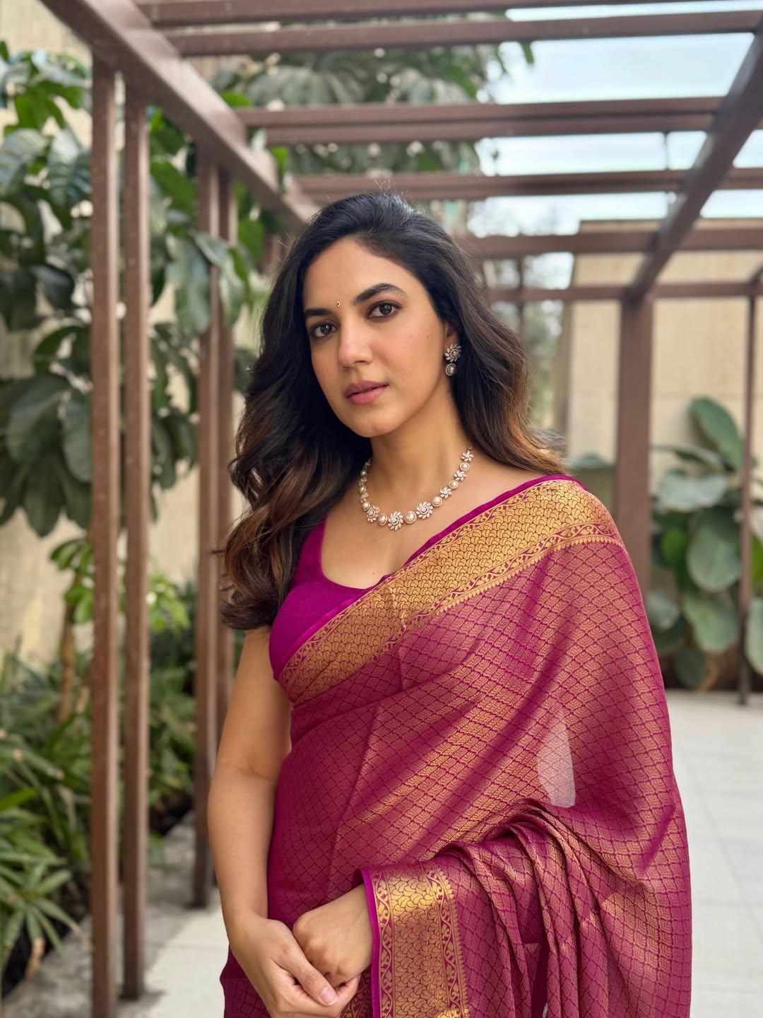 Ritu Varma stuns in regal saree and jewelry