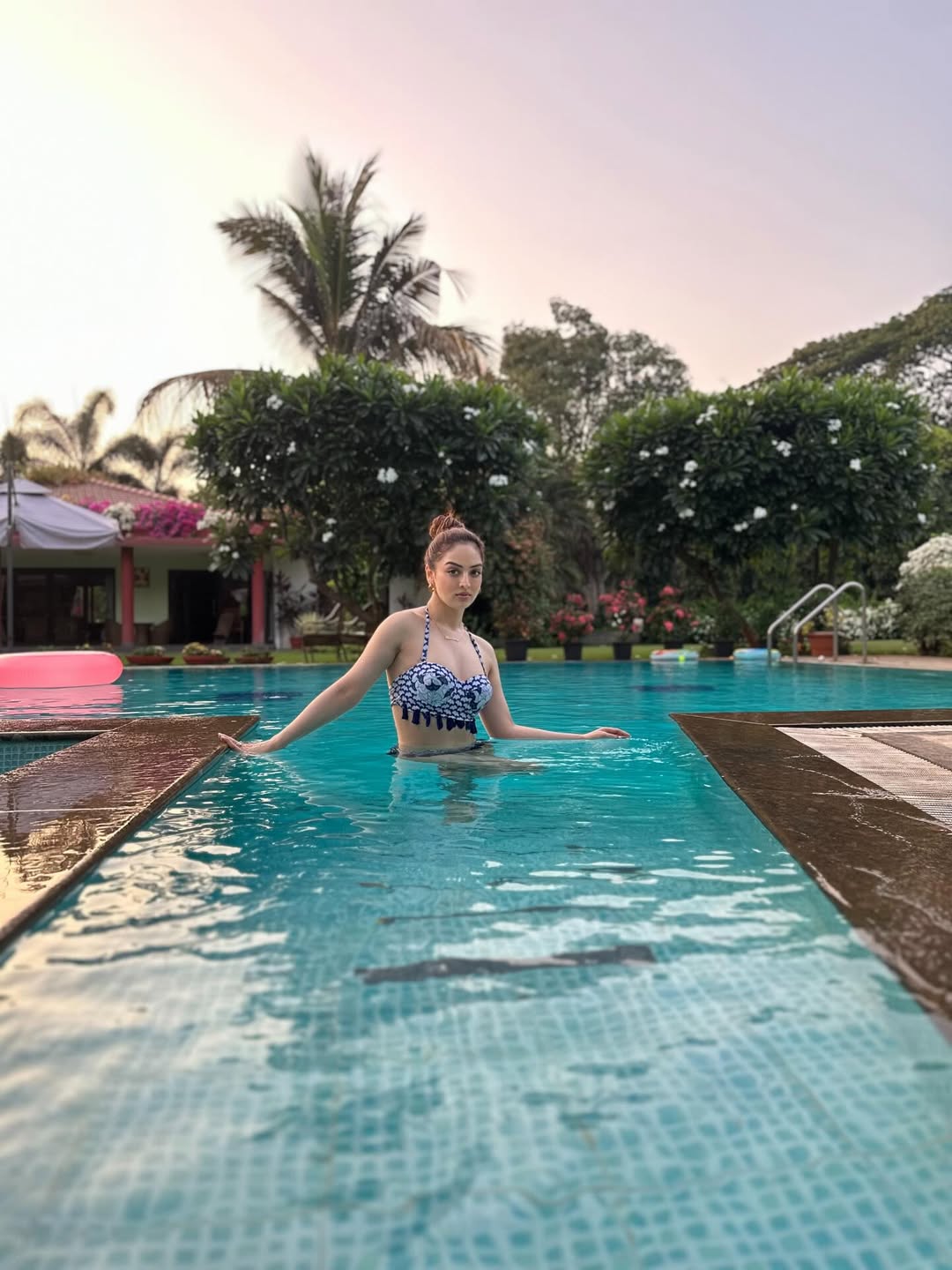 Sandeepa Dhar stuns in effortless poolside glamour