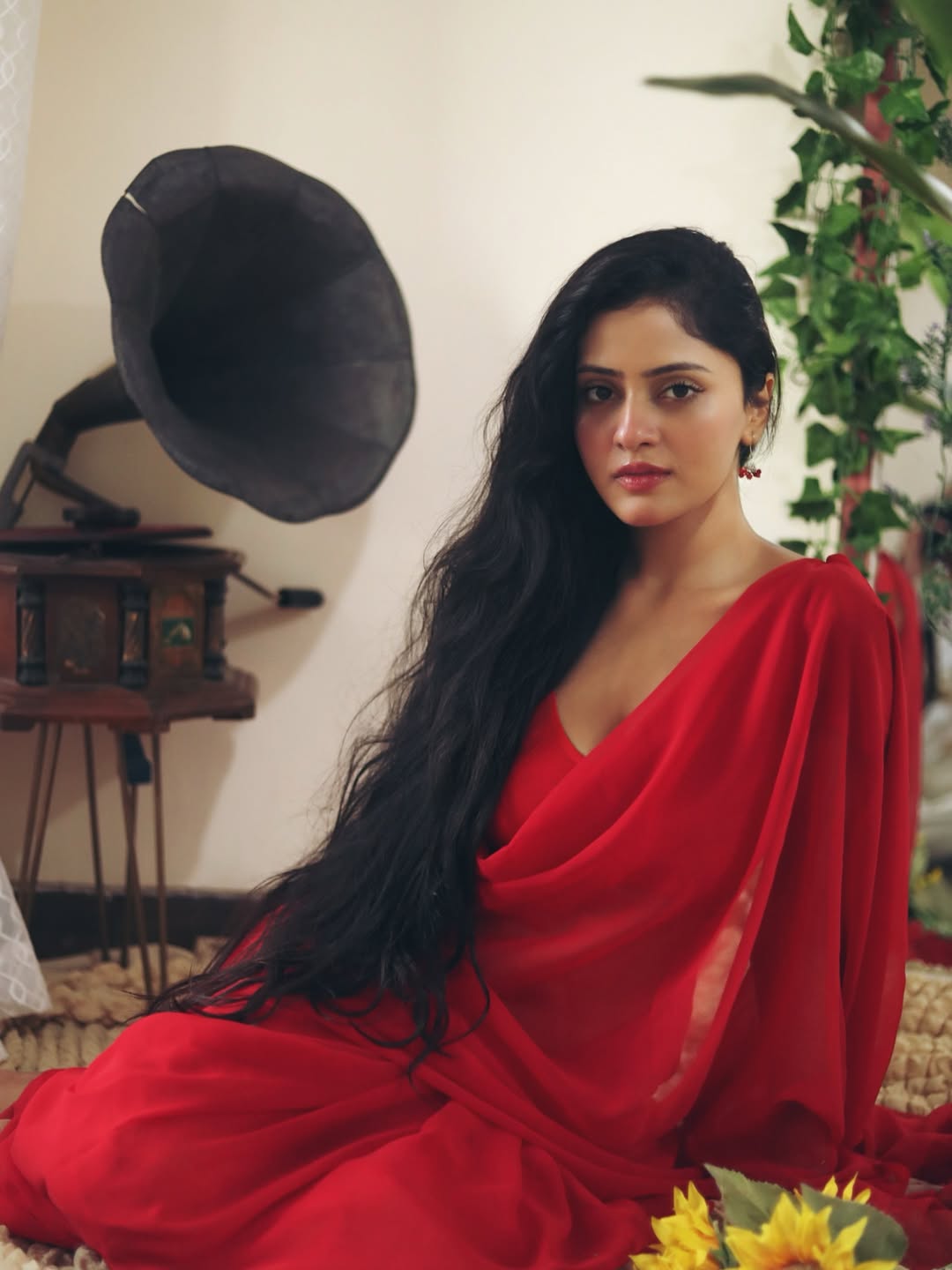 Sanya Thakur slaying in fierce red elegant attire