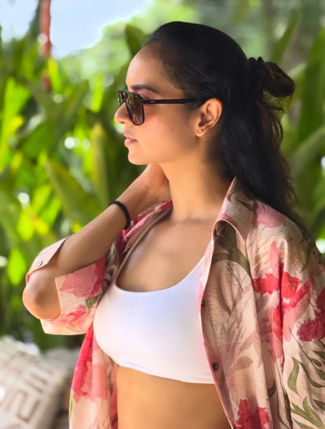 Shanvi Srivastava floral flair with stylish shades