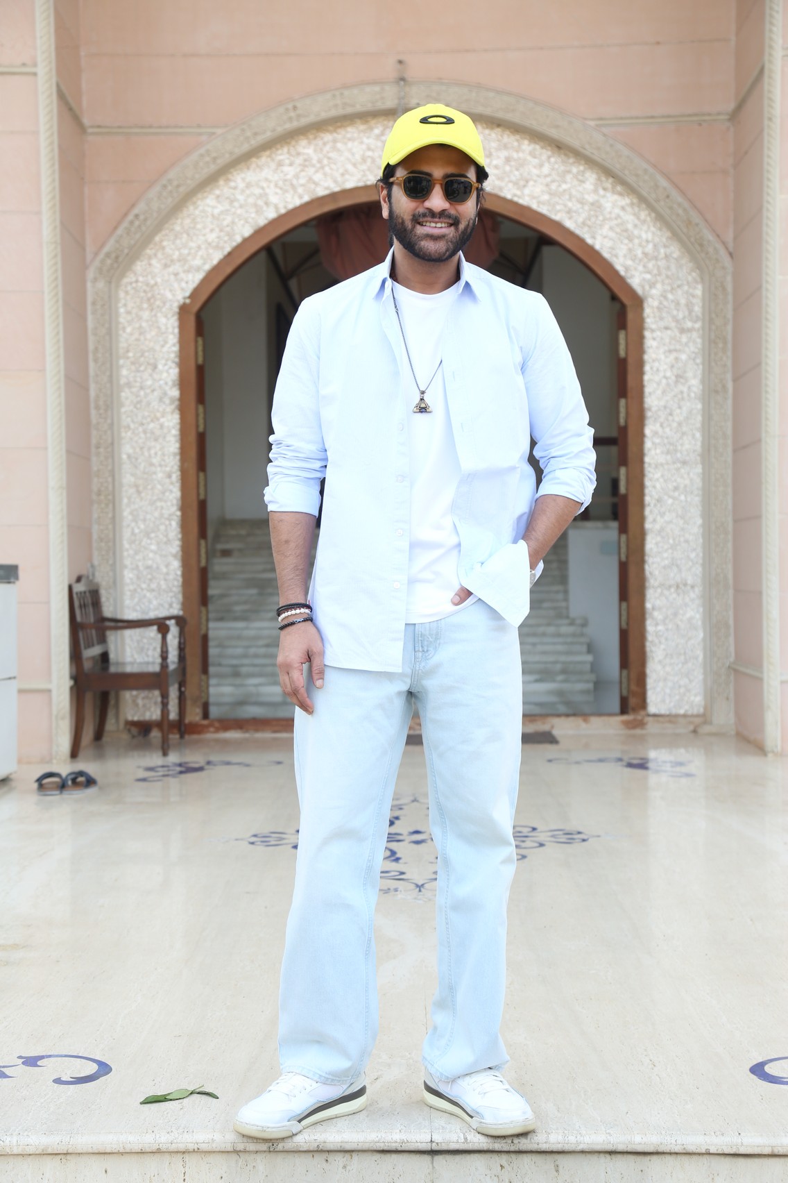 Sharwanand keeping it cool in all white outfit