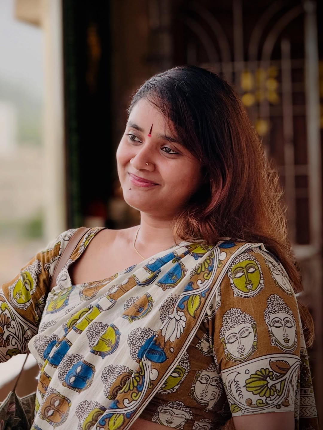 Soumya Shetty showcasing elegant saree with confidence