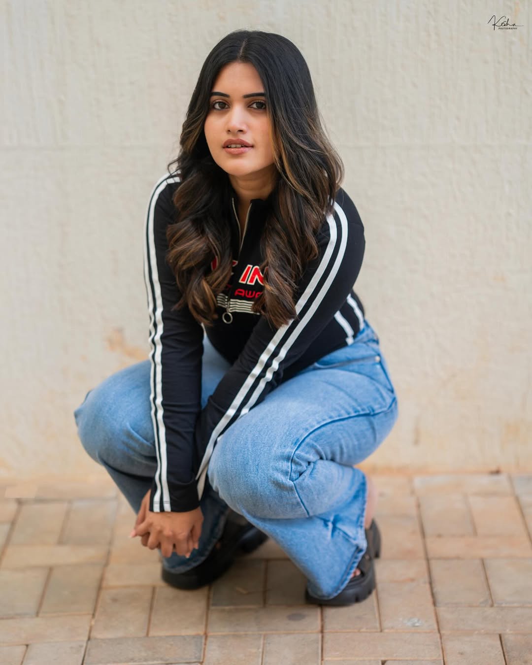 Sravanthi Chokarapu posing confidently in relaxed chic look