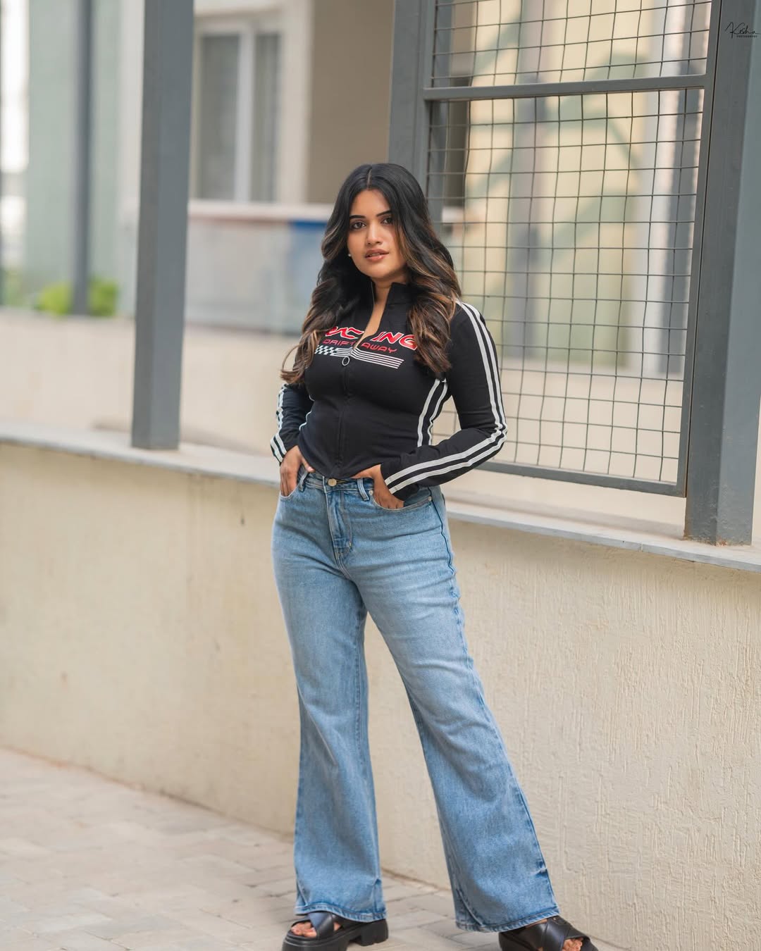 Sravanthi Chokarapu styling sporty zip up with ease