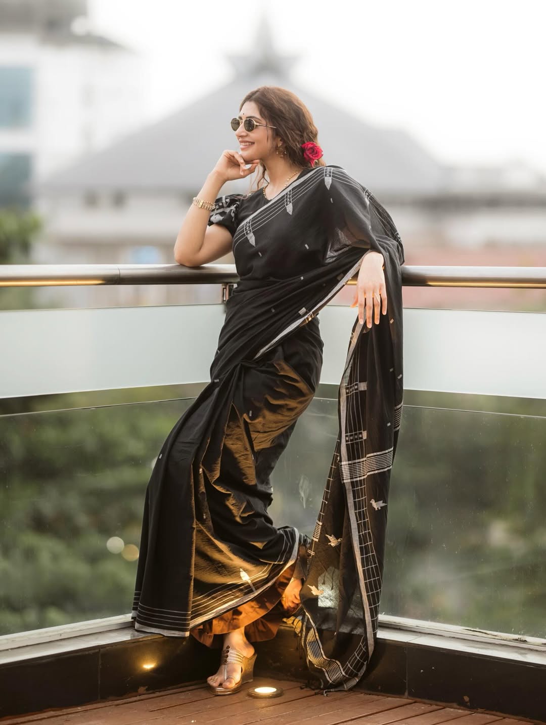 Sreeleela radiates confidence in elegant black saree