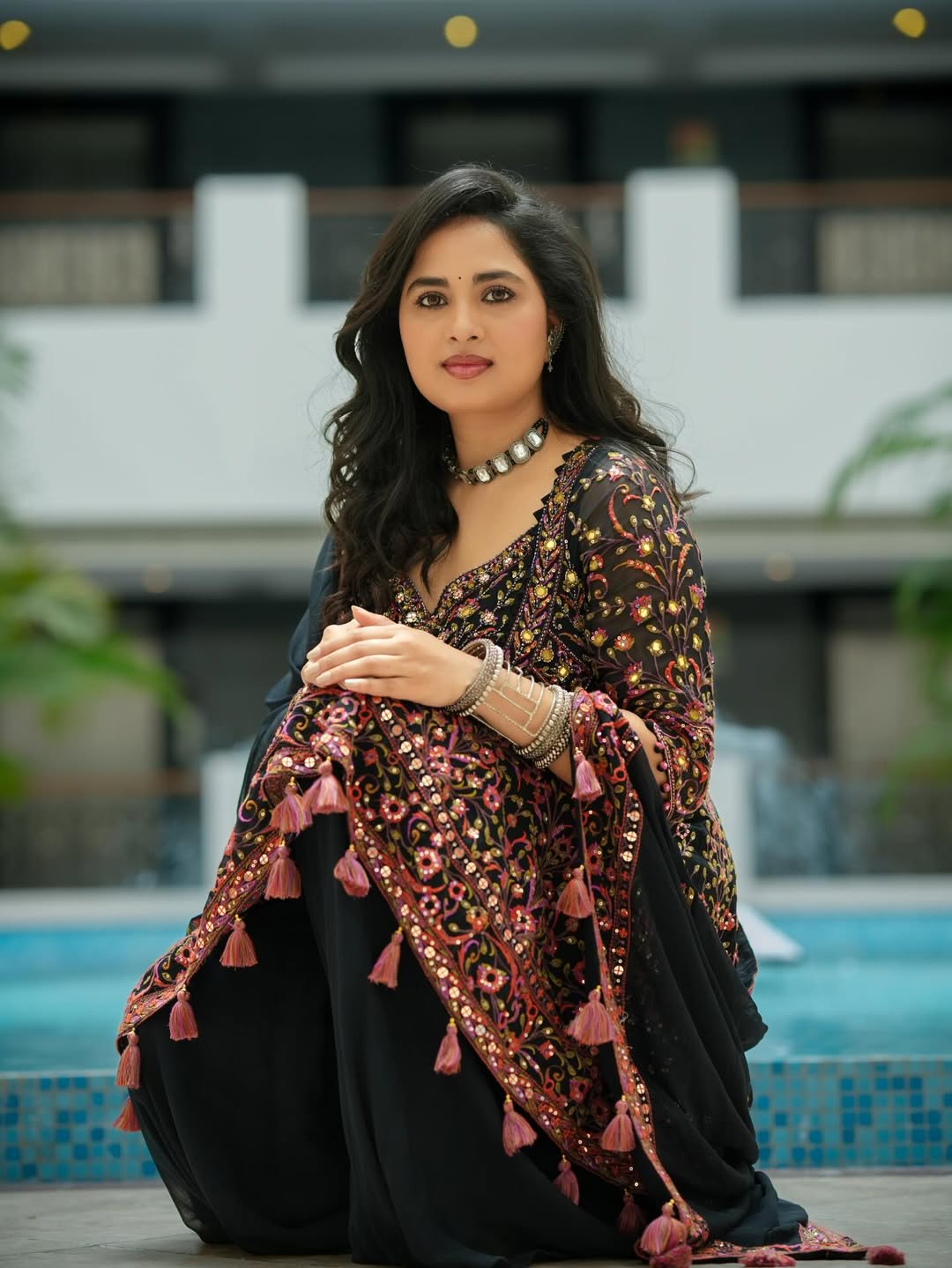 Srushti Dange stunning in tasselled traditional fashion look