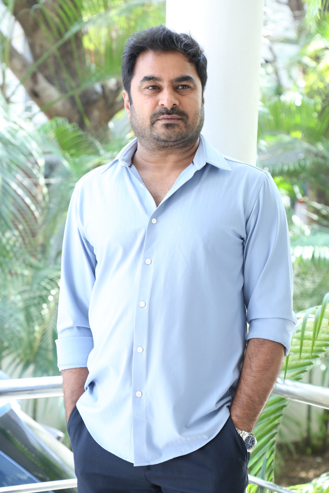 Sudhakar Cherukuri smart casual look at event