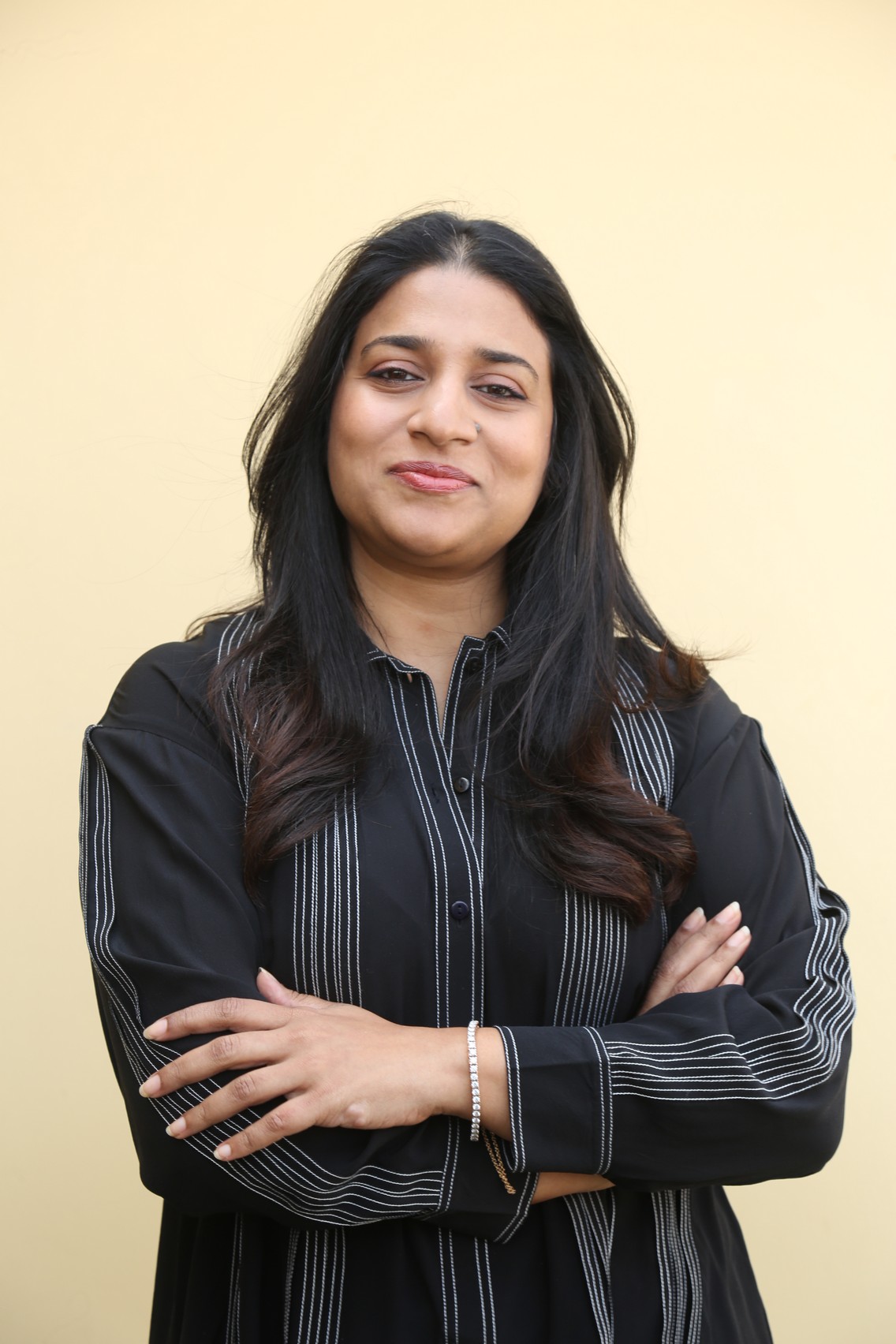 Sushmita Konidela chic black ensemble with bold confidence