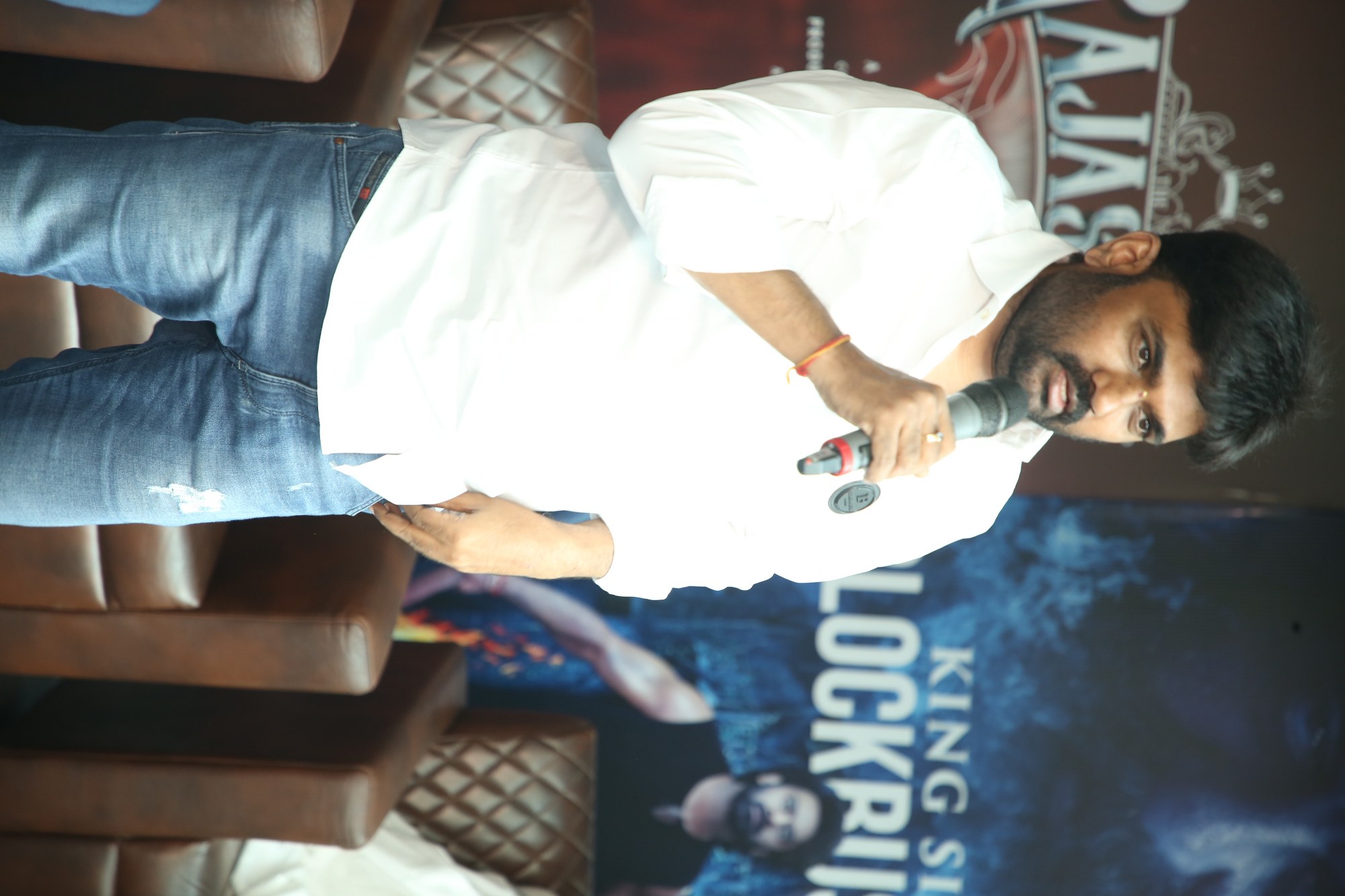 Director Maruthi speaking at The Raja Saab thanks meet