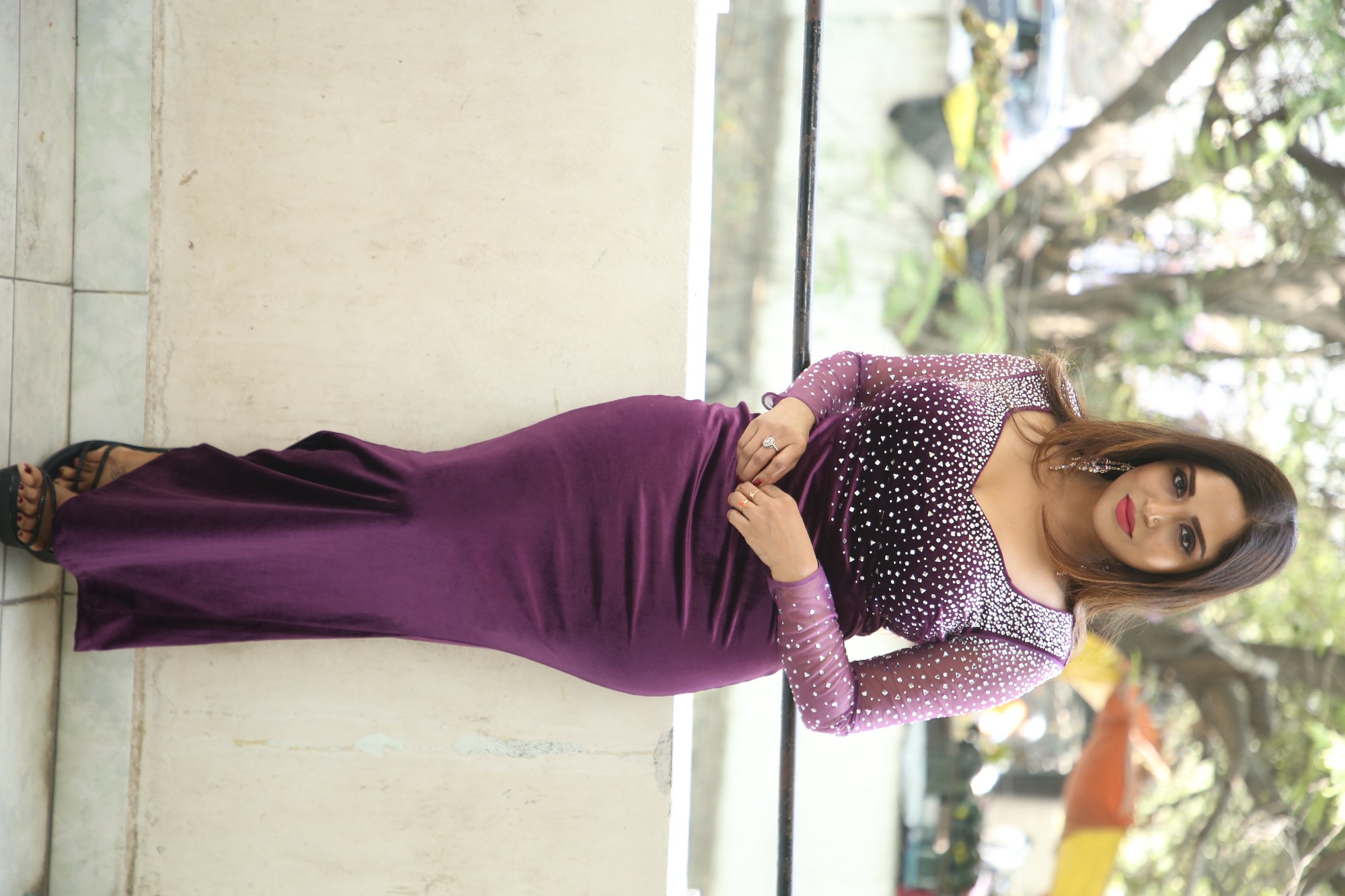 Karunya Chowdary slaying in stylish shimmering outfit