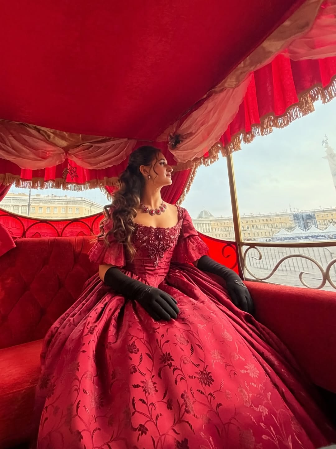 Shakti Mohan royal red fairy tale look