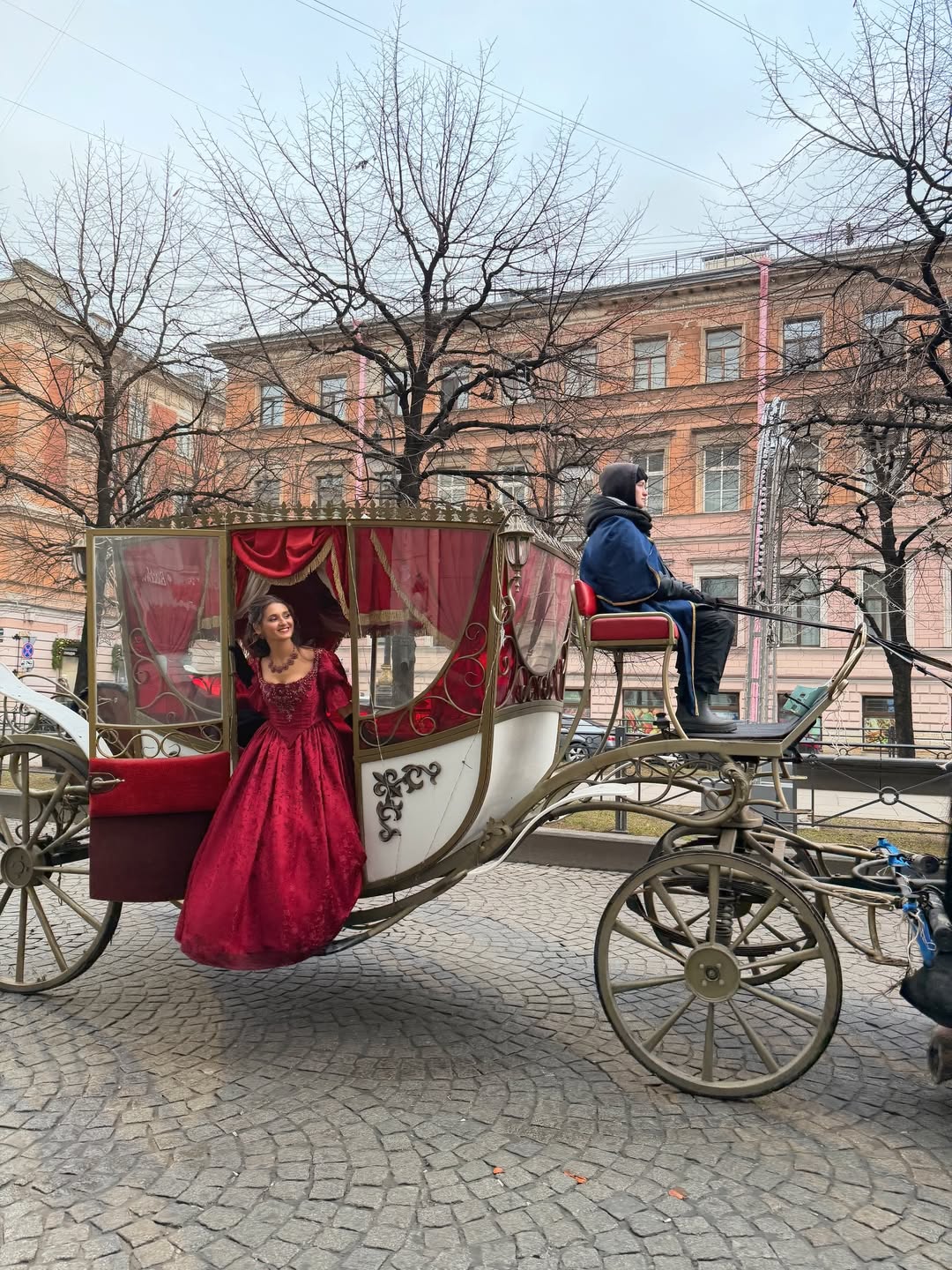 Shakti Mohan crimson gown royal elegance
