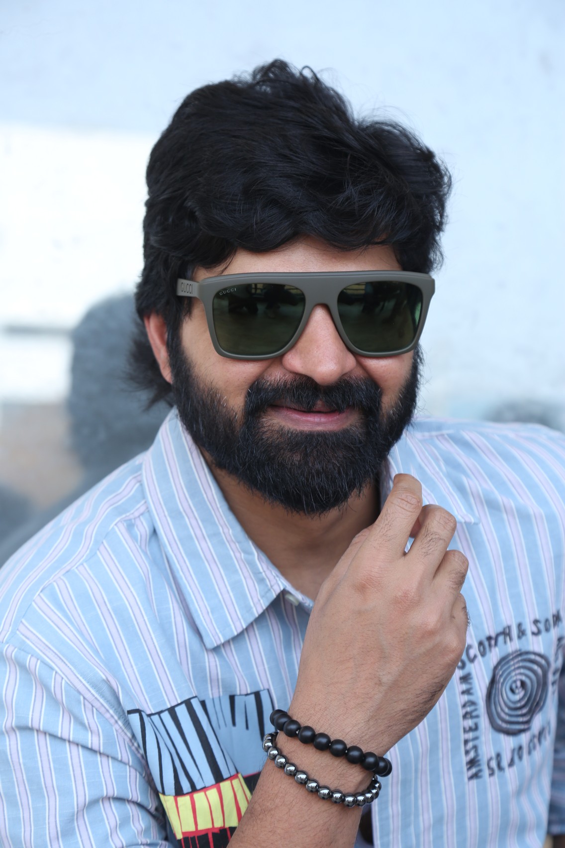 Sree Vishnu sharp look in casual shirt
