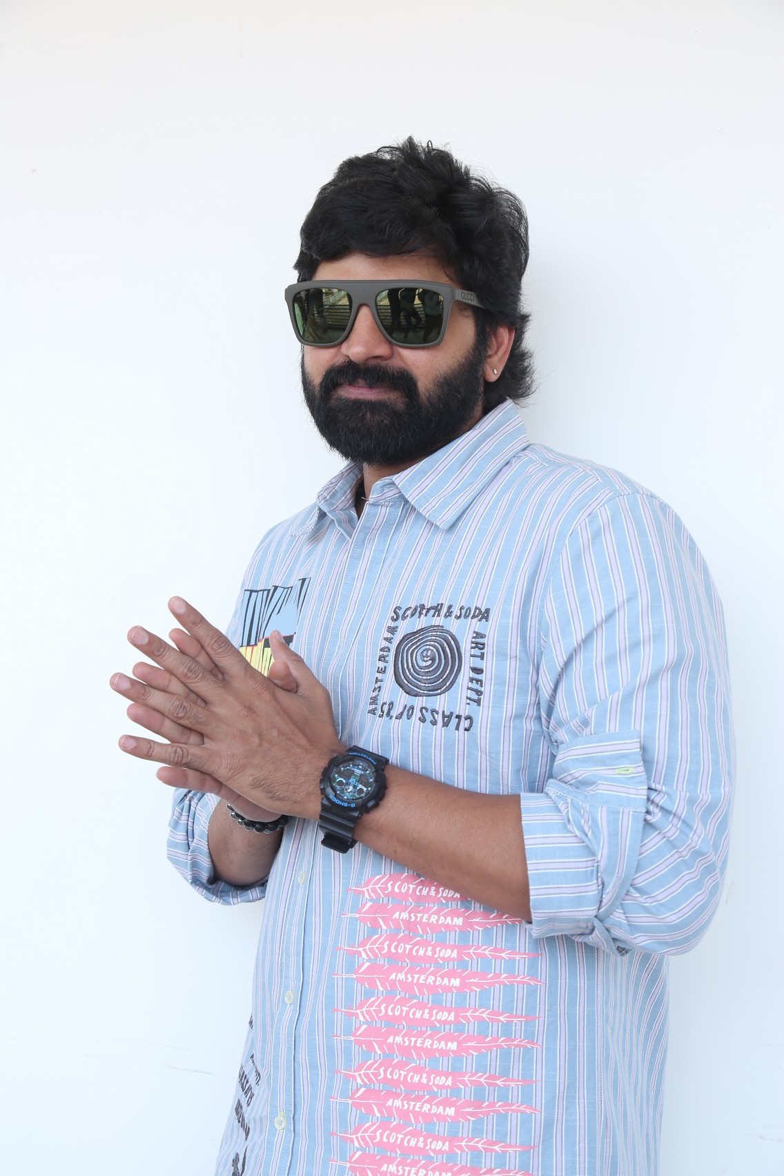 Sree Vishnu statement look with shirt and shades