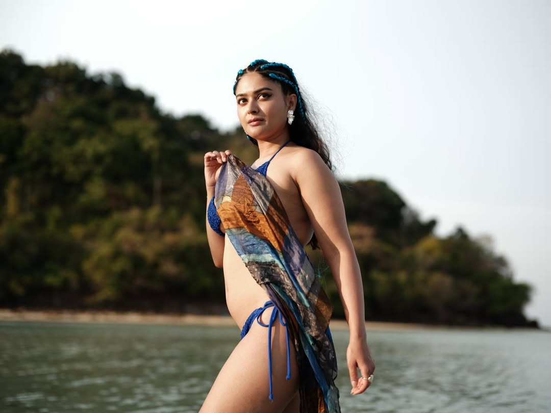 Vaibhavi Shandilya stunning beachside swimwear look