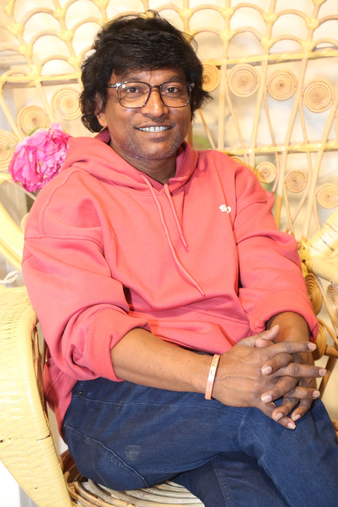 Ajithvasan Uggina seated press pose