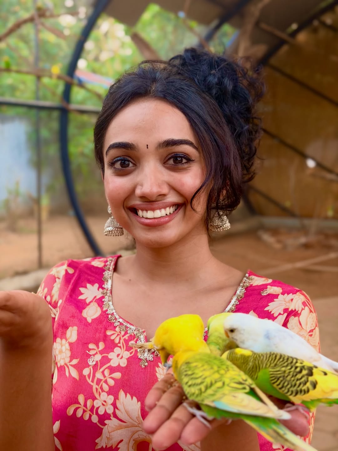 Actress Saanve Megghana Shares Her Recent Photos With Birds