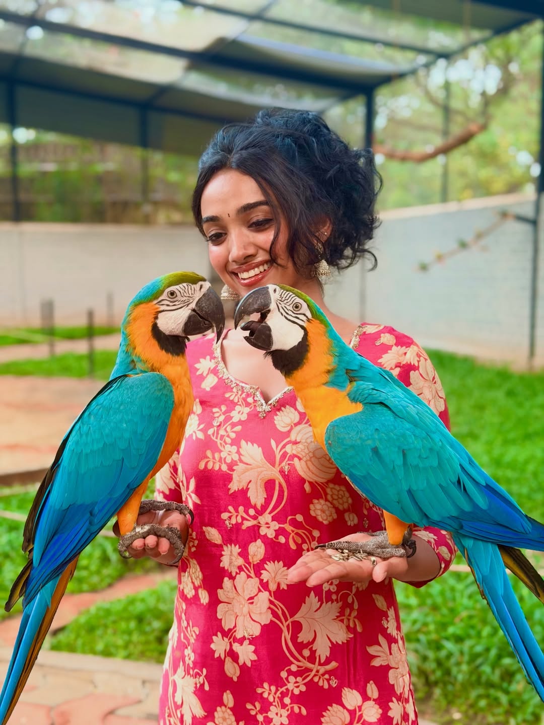 Actress Saanve Megghana Shares Her Recent Photos With Birds