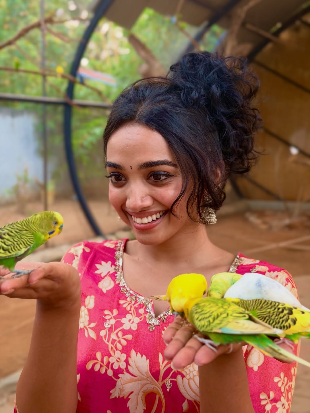 Actress Saanve Megghana Shares Her Recent Photos With Birds