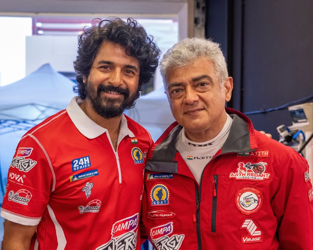 Ajith Kumar and Sivakarthikeyan: Viral photos from Abu Dhabi Car Racing track go viral