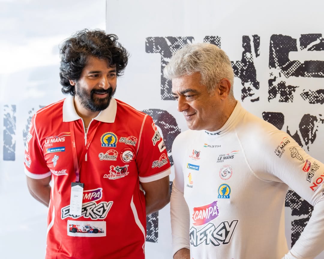 Ajith Kumar and Sivakarthikeyan: Viral photos from Abu Dhabi Car Racing track go viral