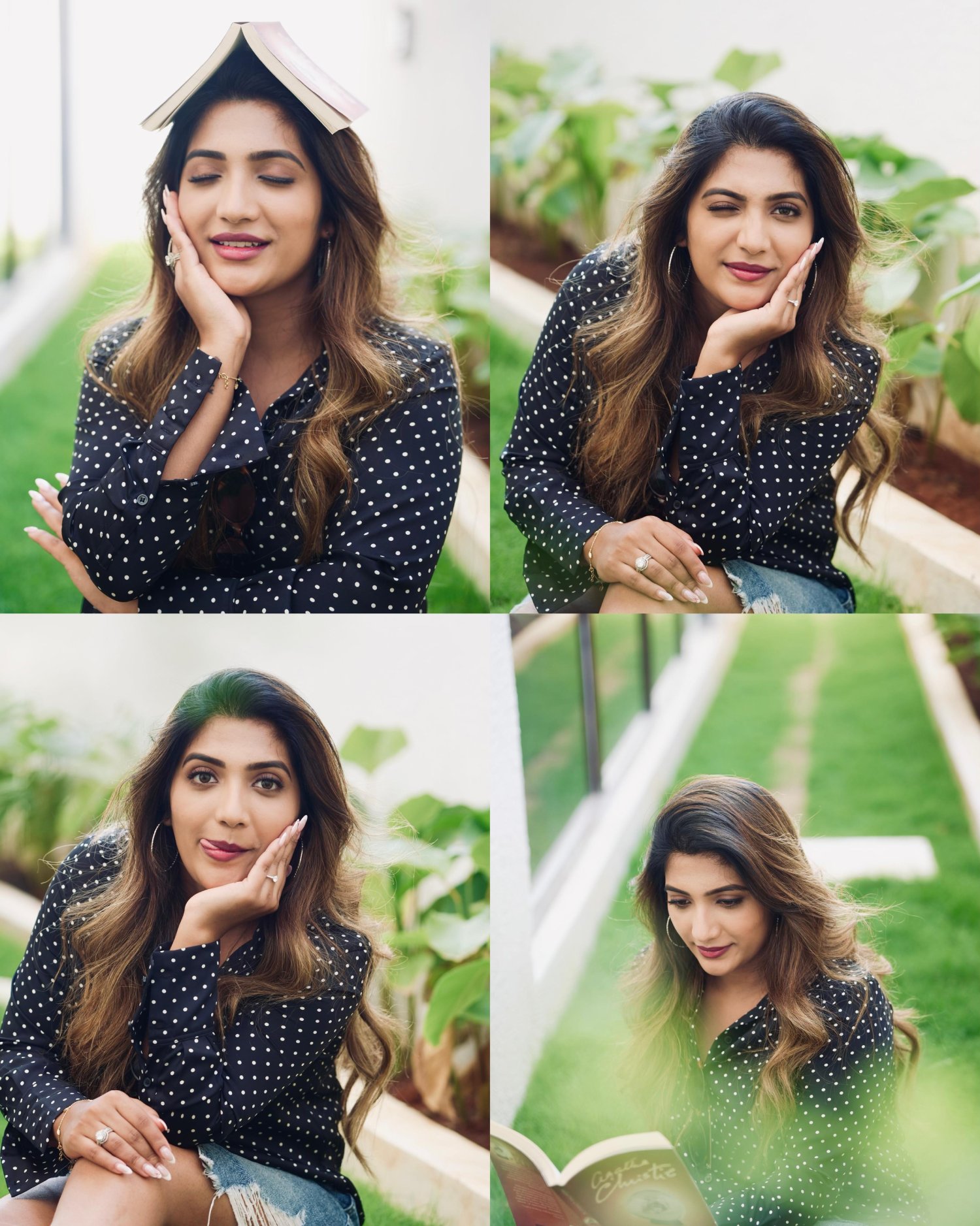 Ananya Rajashekar in polka dot garden look