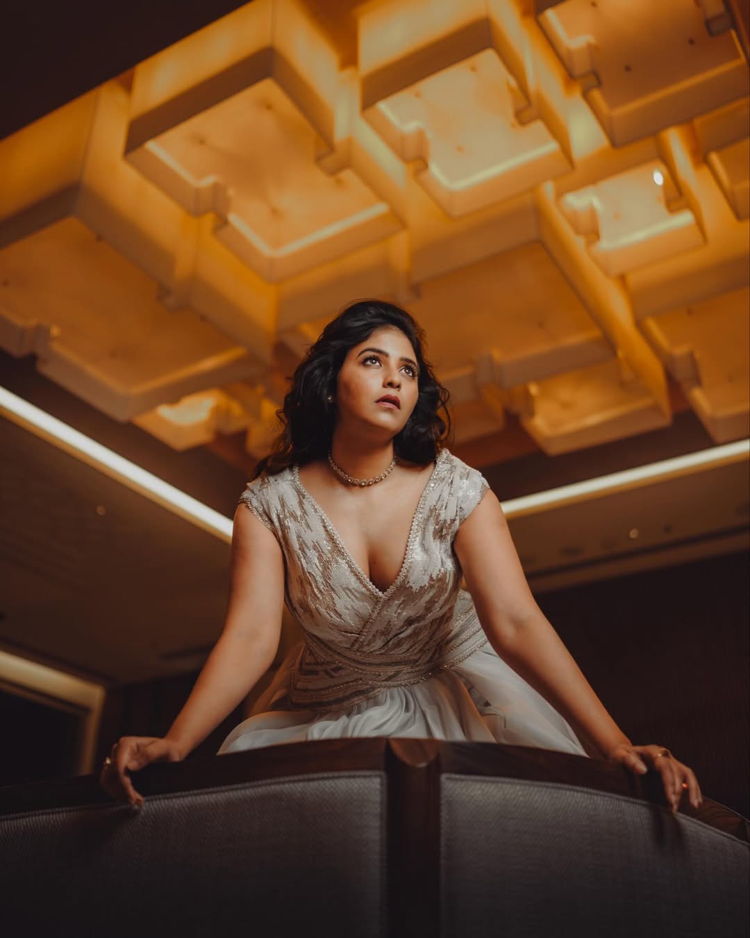 Anjali stunning gown sparkling dramatic style