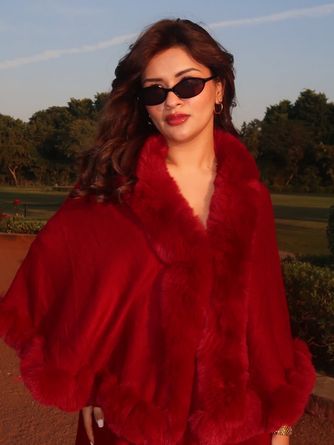 Avneet Kaur stylish red outfit confident vibe