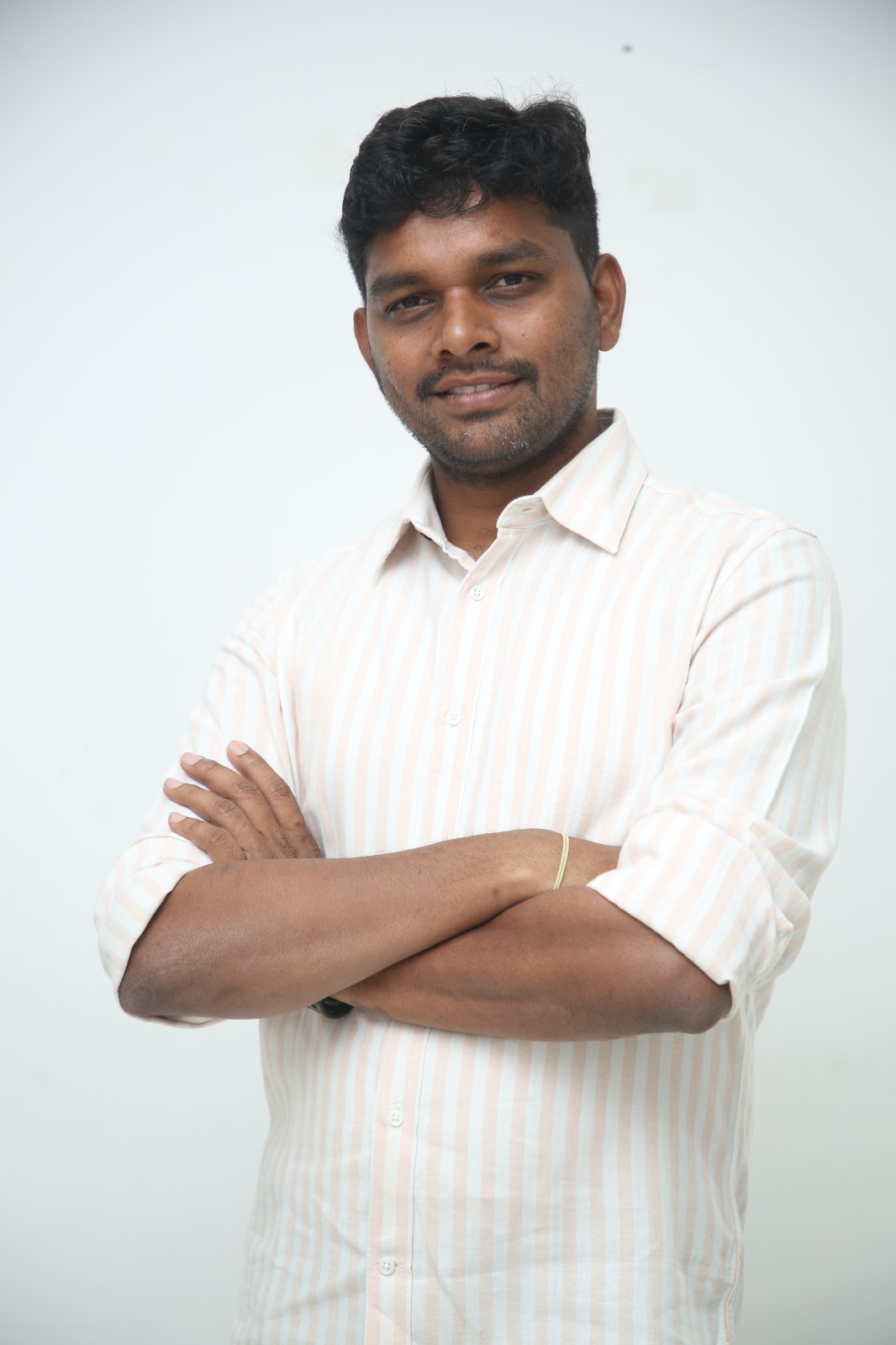 B Narendra Reddy charming look in white shirt