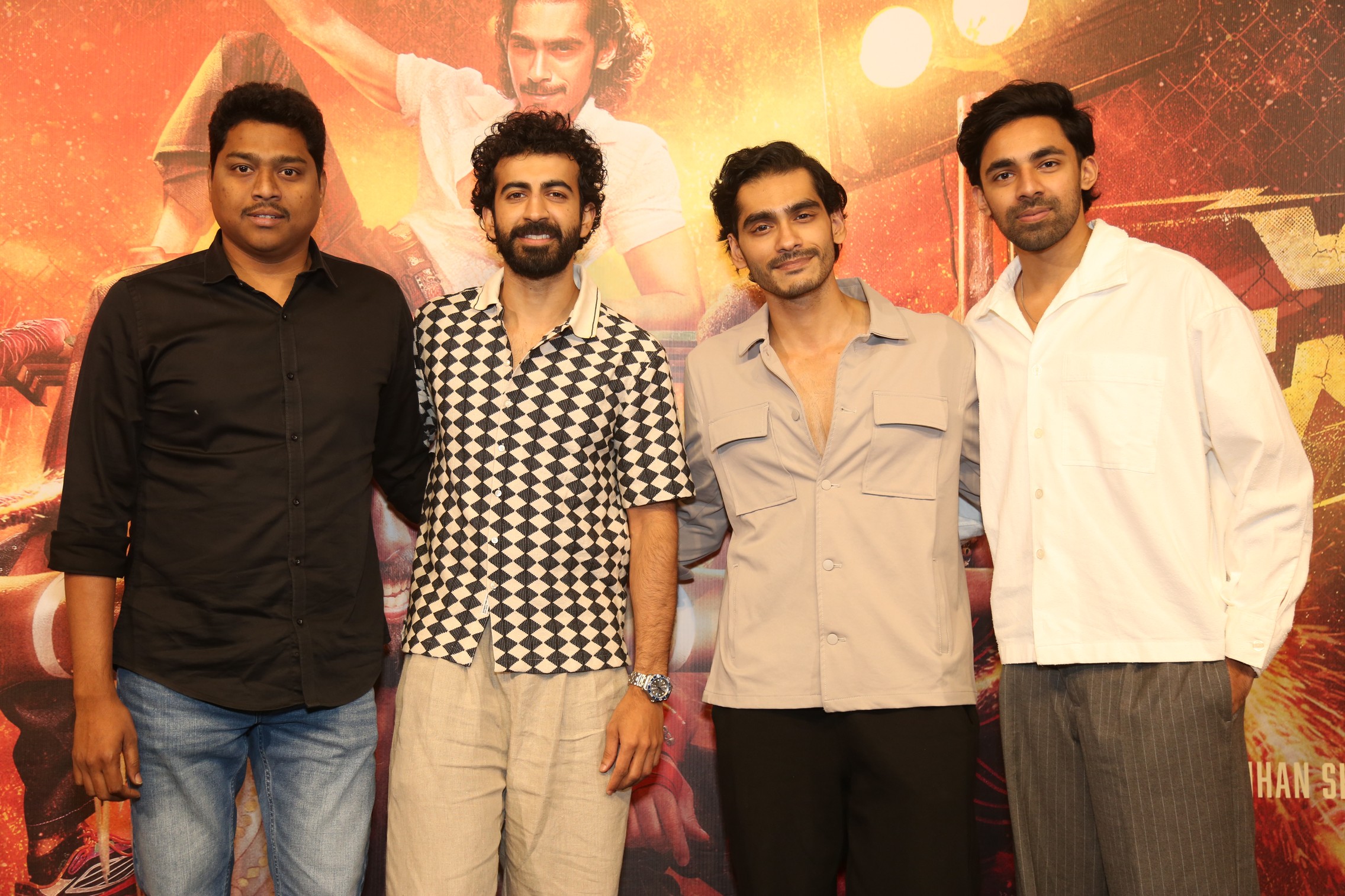 Chatha Pacha team posing at press meet
