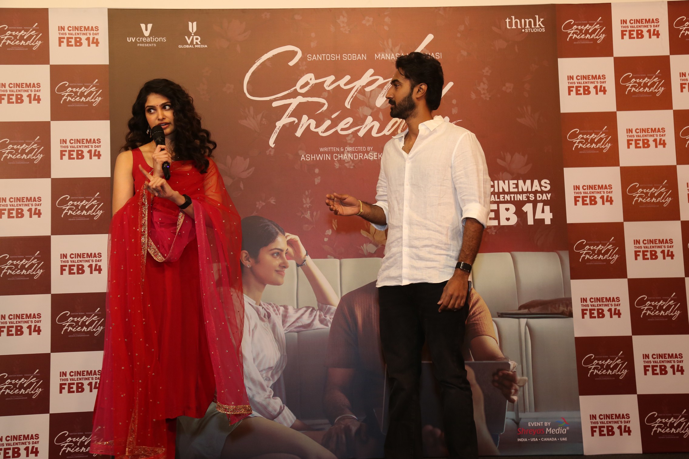 Manasa Varanasi speaking at the event