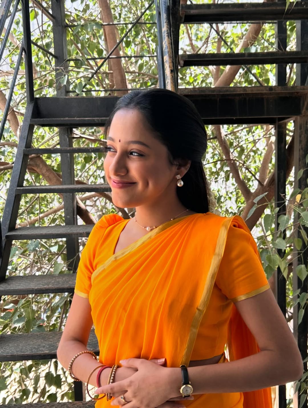 Devayani Daughter Saree photos