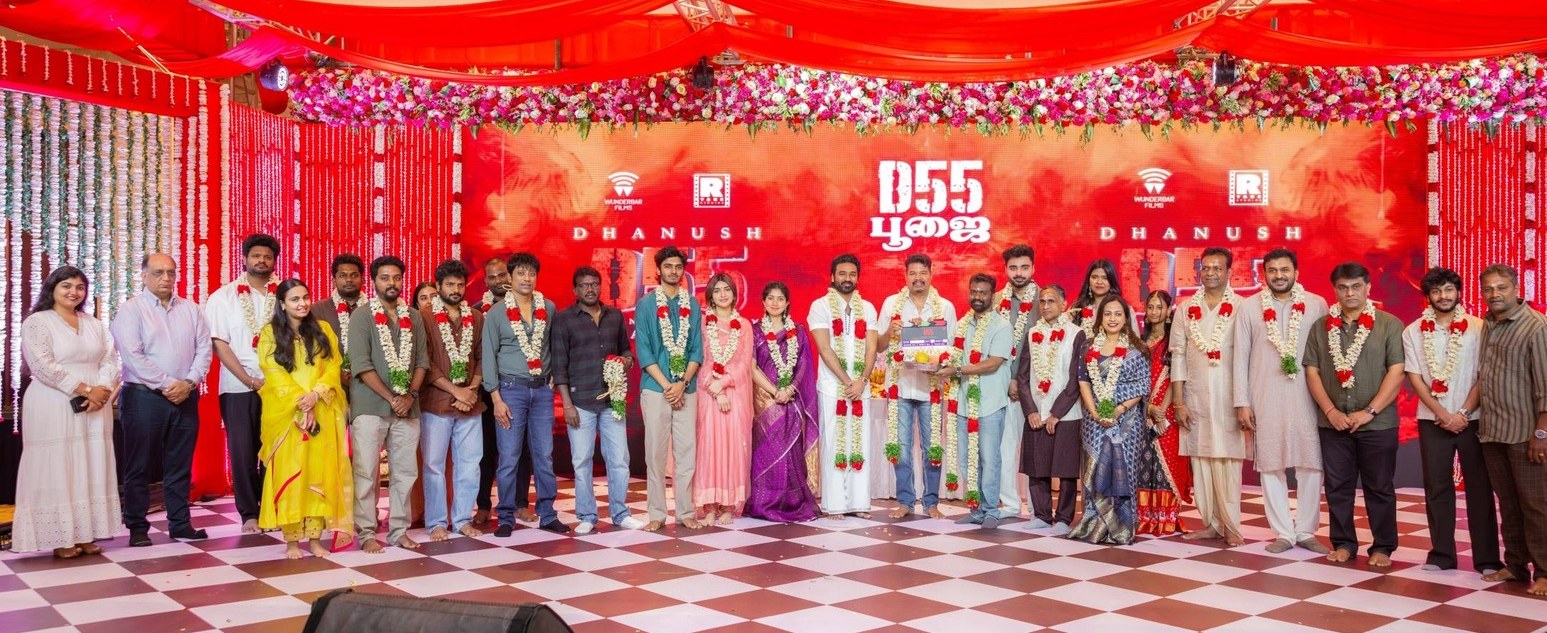 Dhanush, Mammootty and Sai Pallavi’s D55 Pooja Pictures Trend Online