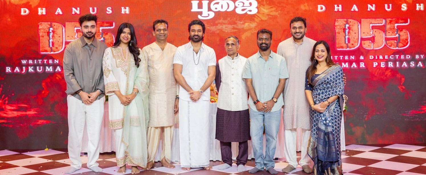 Dhanush, Mammootty and Sai Pallavi’s D55 Pooja Pictures Trend Online