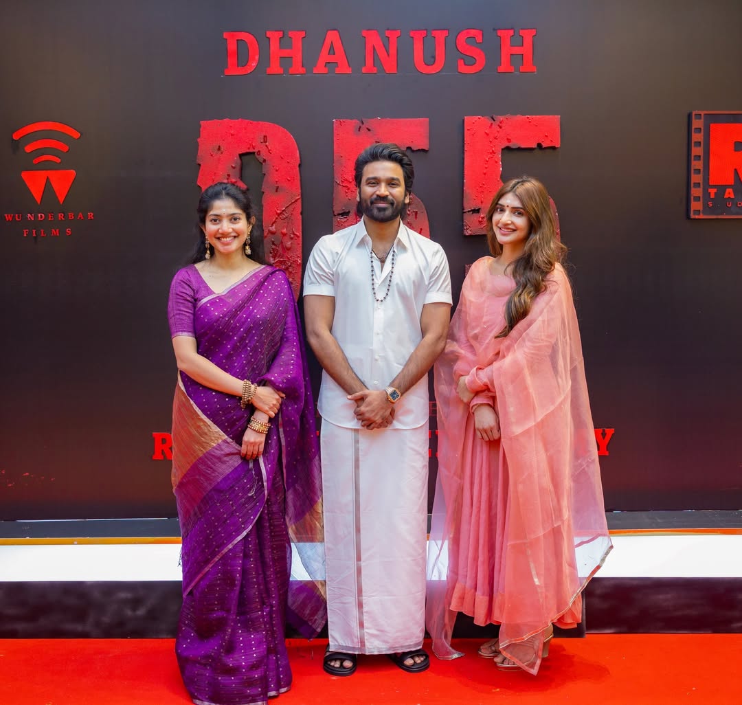Dhanush Sai Pallavi Sree Leela Mammootty Joins #D55 Pooja Stills Viral