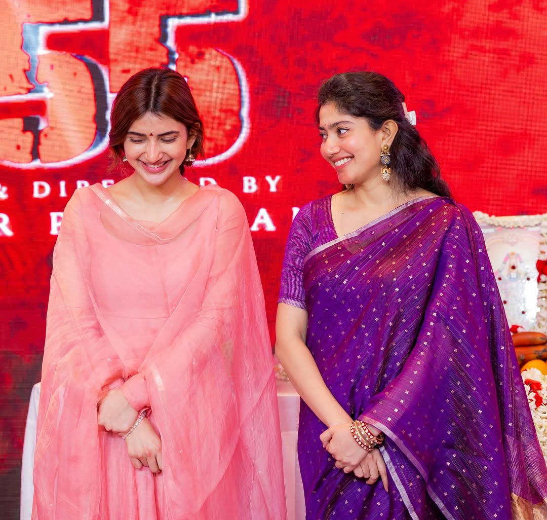 Dhanush Sai Pallavi Sree Leela Mammootty Joins #D55 Pooja Stills Viral