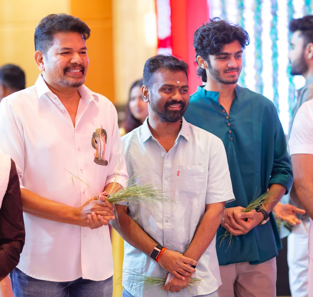 Dhanush Sai Pallavi Sree Leela Mammootty Joins #D55 Pooja Stills Viral