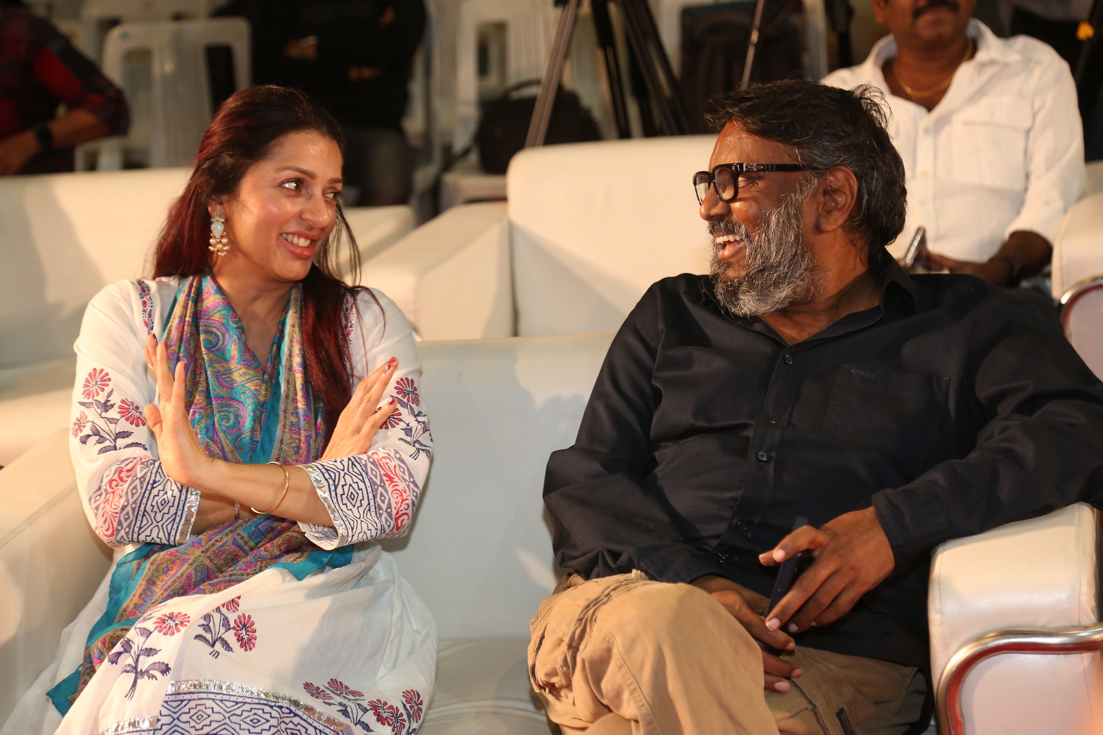 Bhumika Chawla and Gunasekhar in discussion