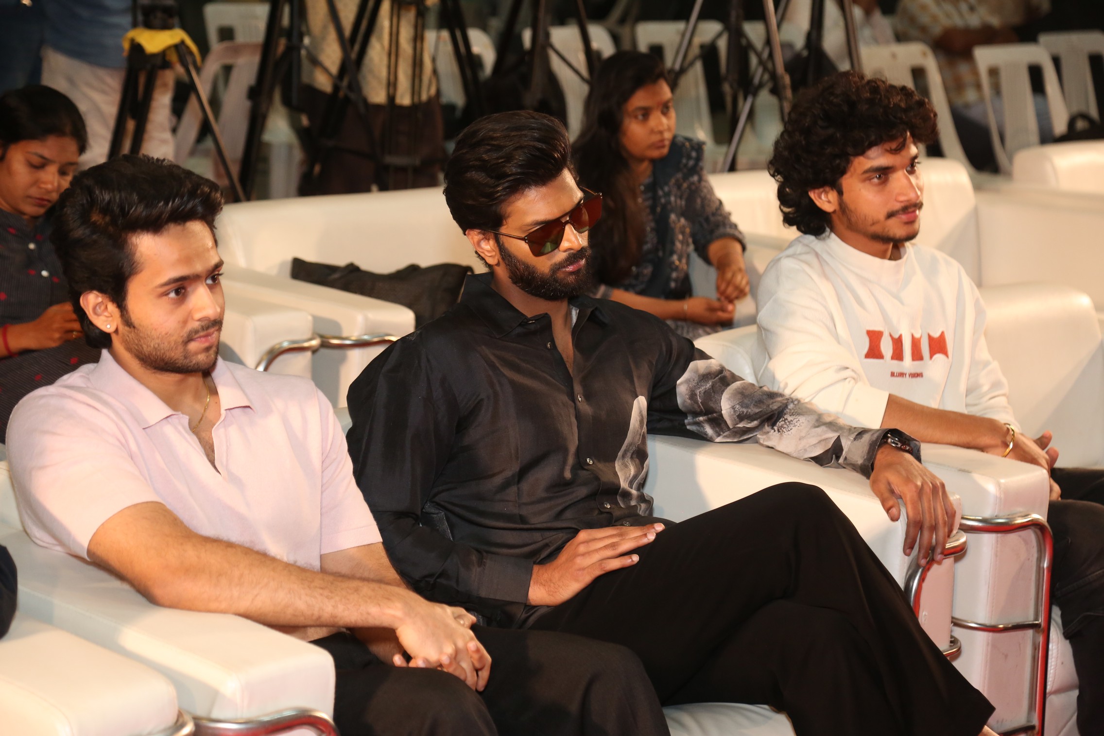 Vignesh Gavireddy with Addala Prudhviraj seated