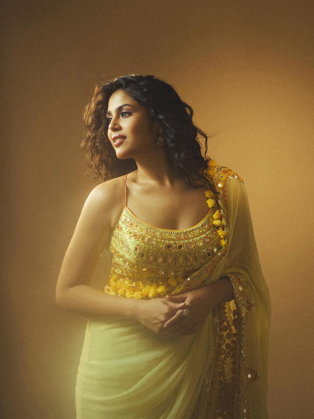 Faria Abdullah radiant yellow fashion moment