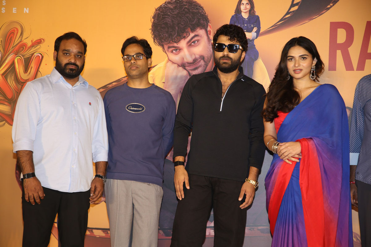 Funky movie team group photo