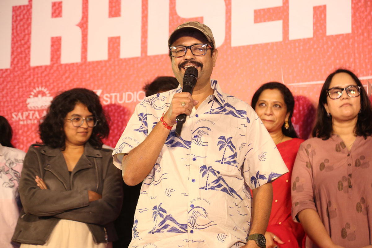 Josyula Surya Prakash speaking during film event