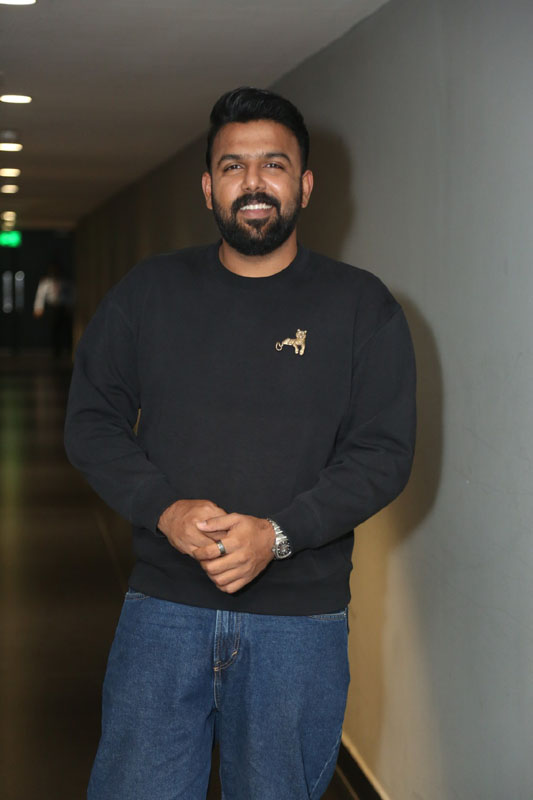 Tharun Bhascker posing individually for cameras