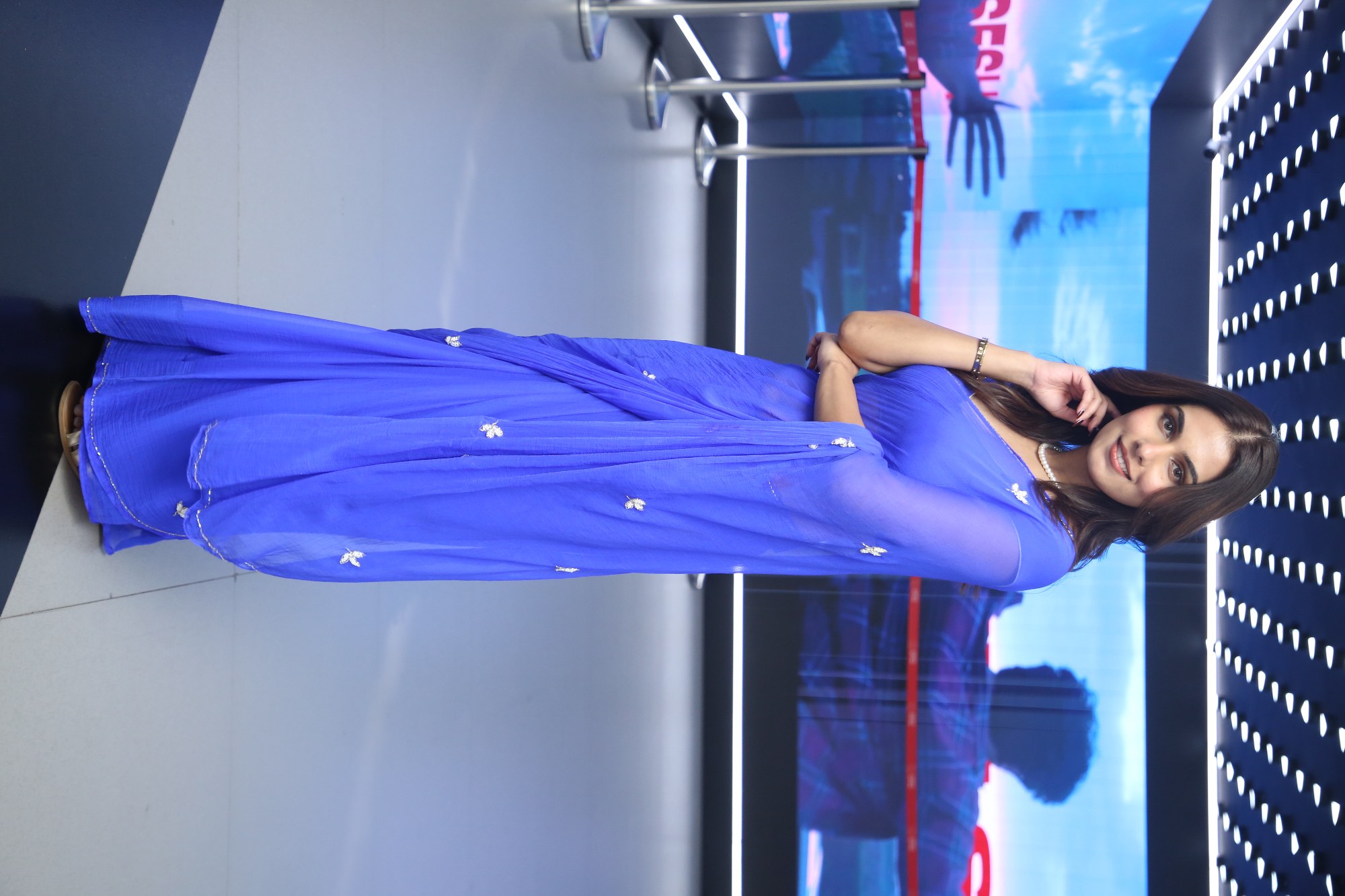 Gopika Suresh showcasing timeless elegance in blue