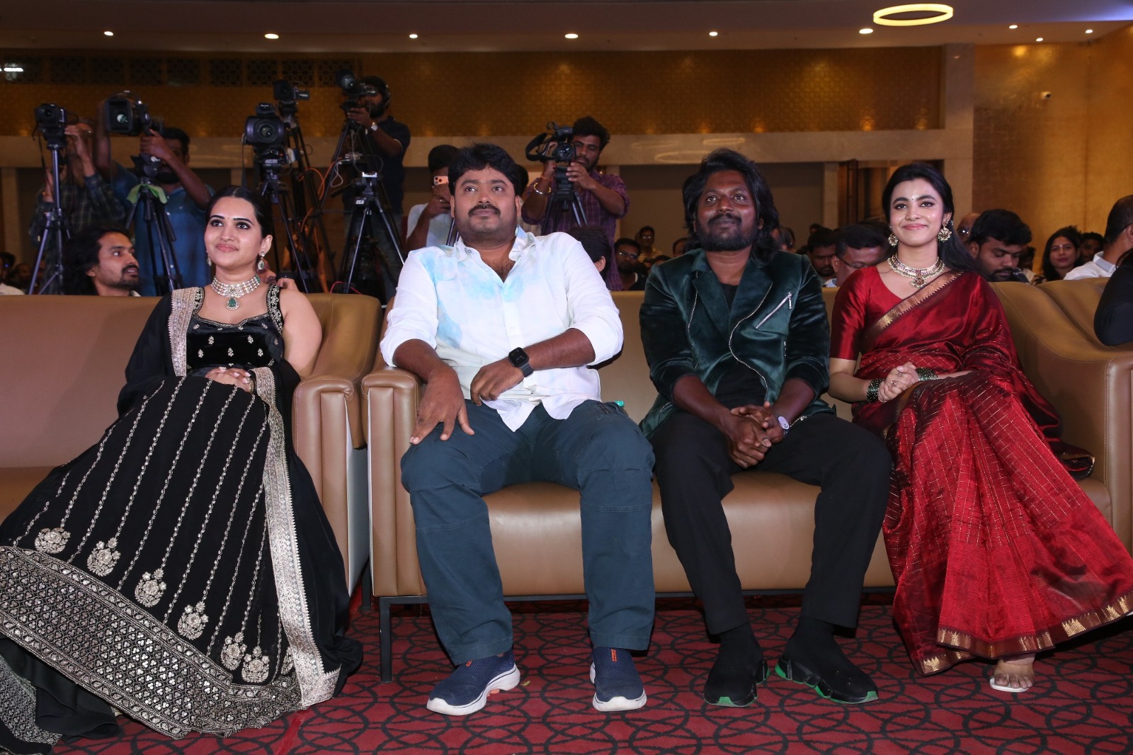Suhas Shivani Nagaram Sravanthi Sudharshan seated together