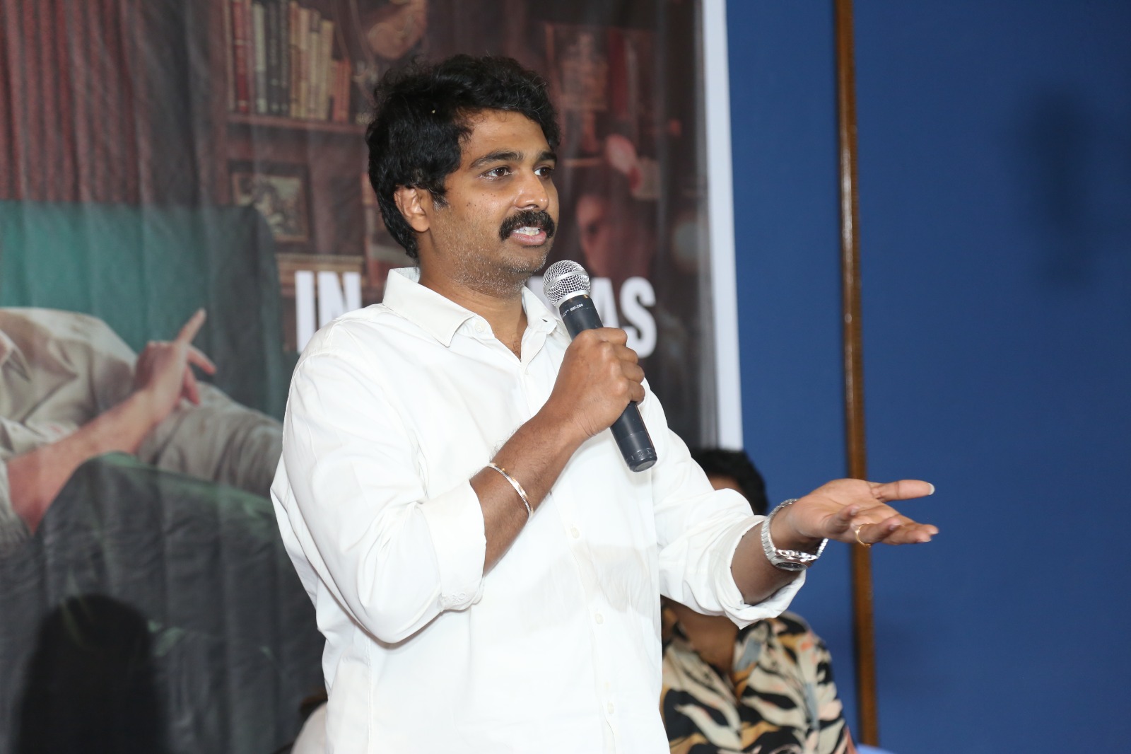 Vamsi Nandipati speaking at success meet