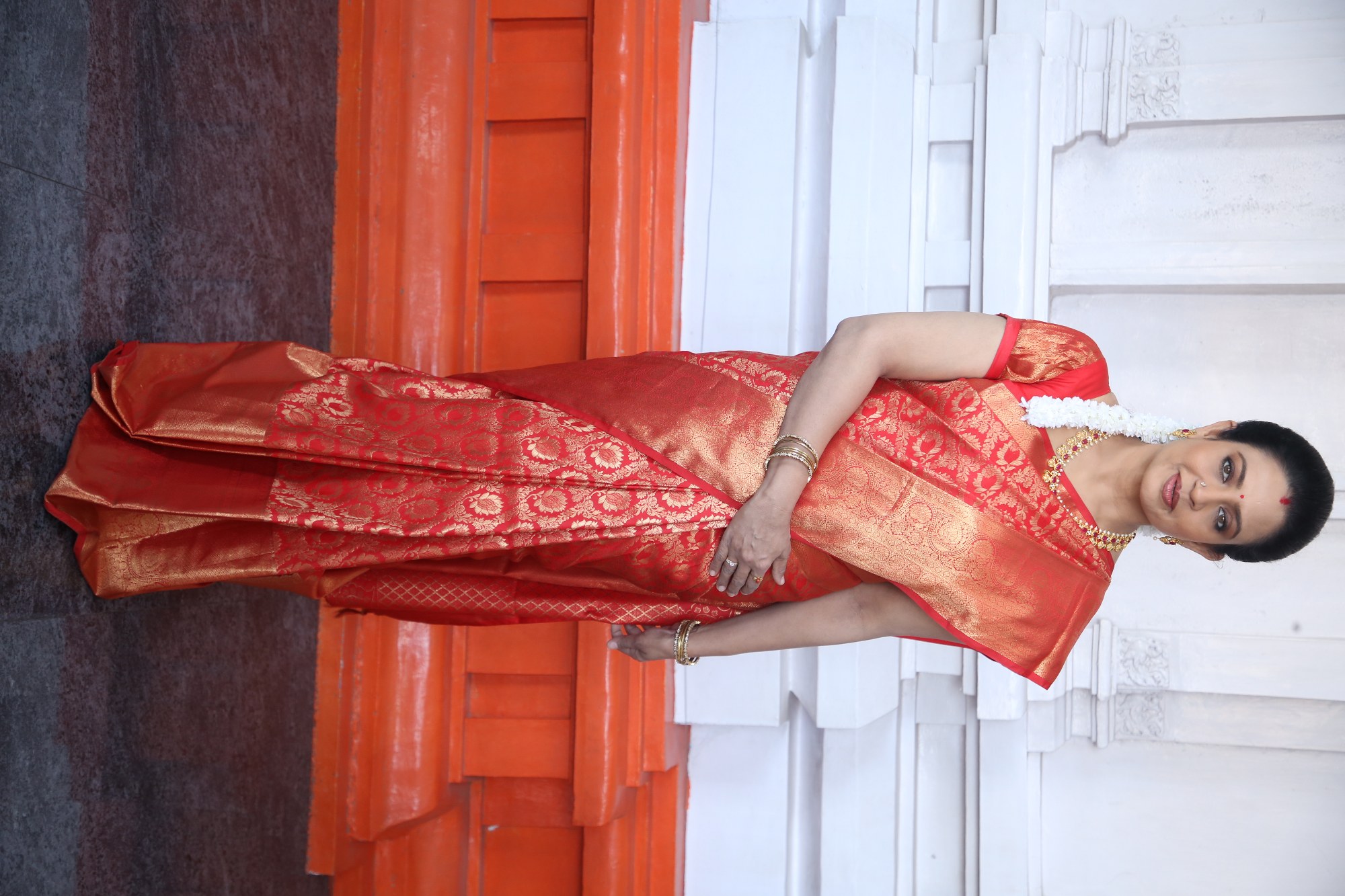 Indraja regal in royal silk attire