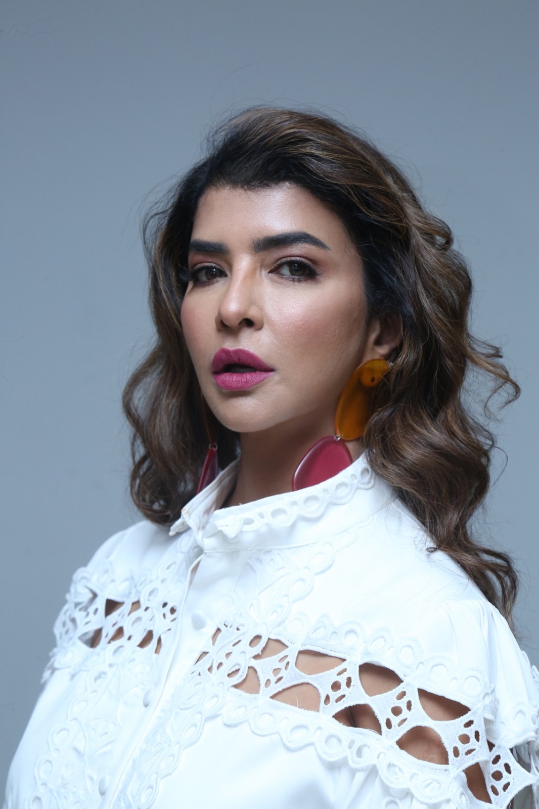 Lakshmi Manchu elegant white outfit bold style